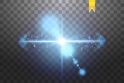 Effect of the explosion, flying in different directions of the particles, glow Stock Illustration