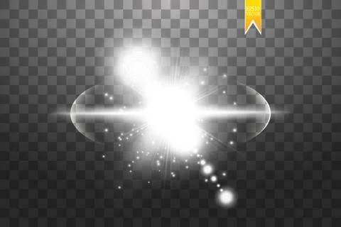 Effect of the explosion, flying in different directions of the particles, glow Stock Illustration