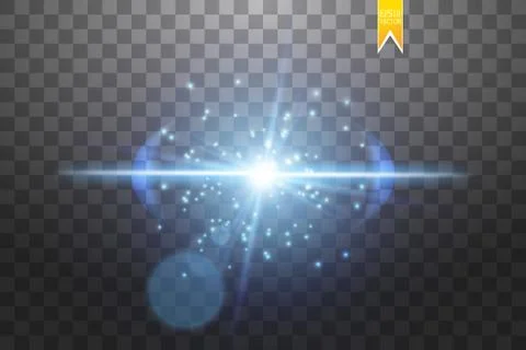 Effect of the explosion, flying in different directions of the particles, glow Stock Illustration