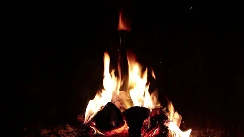 The effect of fire on the wood Stock Footage 86728123