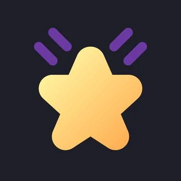 Effect flat gradient fill ui icon for dark theme Illustrazione stock