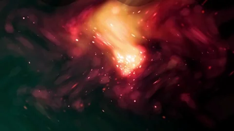 The effect of flowing upward wavy red light, fire, abstraction. Stock Footage 251343649