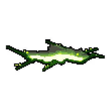 Effect ground crack pixel art vector illustration Stock Illustration