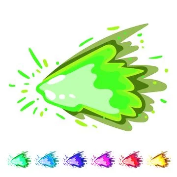 Effect gun flash cartoon vector graphic 库存插图