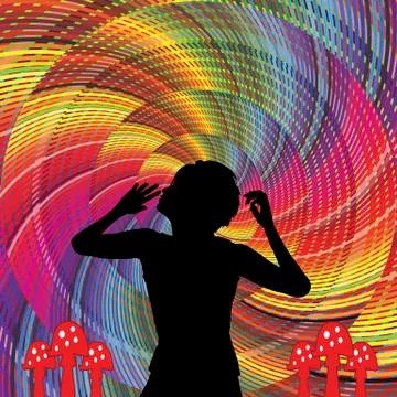 The effect of hallucinogens Stock Illustration