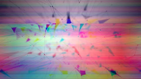 The effect of intertwining multicolored figures. Bright stripes. Beautiful Video stock 112924814