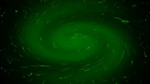 Effect of a large whirlwind sea spout dark green with dust particles, water.. Stock Footage 253192435