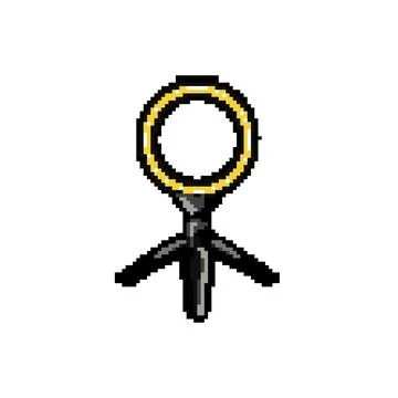 Effect light ring pixel art vector illustration Stock Illustration