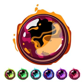 Effect magic ball sphere cartoon vector graphic Stock Illustration