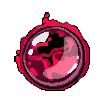 Effect magic ball sphere pixel art vector illustration Illustrazione stock