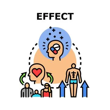 Effect of medication impacting human health and wellness Stock Illustration