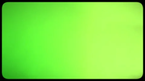 Effect of old kinescope TV with light leaks on green screen. Chromakey vintage Stock Footage 243672802