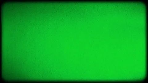 Effect of old TV with kinescope. Green screen, VHS interference and kinescope Stock Footage 250109077