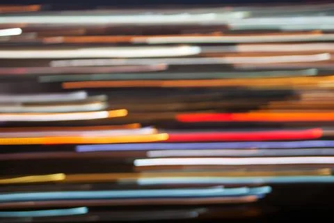 Effect of panning technique on viewpoint Pattaya night at Thailand Stock Photos