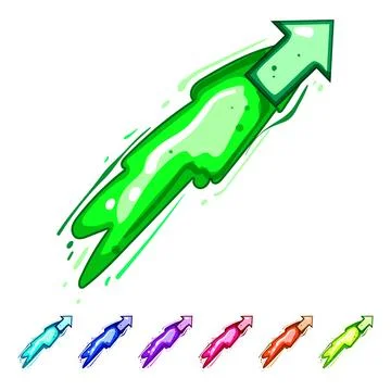 Effect projectile game cartoon vector graphic Stock Illustration