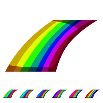Effect rainbow cartoon vector graphic Stock Illustration