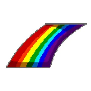 Effect rainbow pixel art vector illustration Stock Illustration