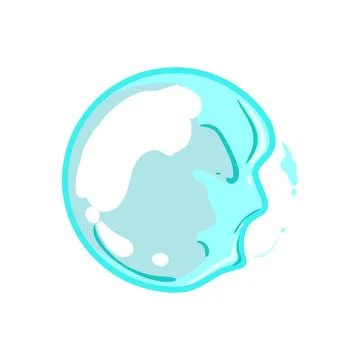 Effect soap bubble explosion cartoon vector illustration Stock Illustration