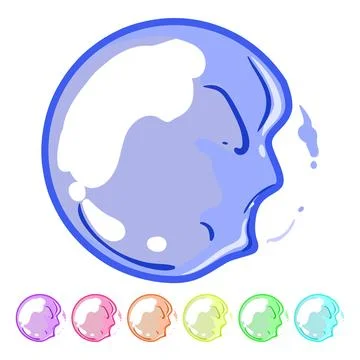 Effect soap bubble explosion cartoon vector graphic Stockillustratie