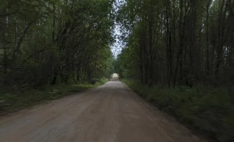 The effect of speed on the road. View of the road on a sunny summer day. 스톡 사진