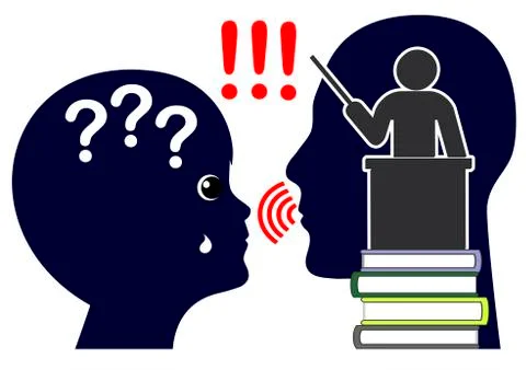 Effect of strict teacher Stock Illustration
