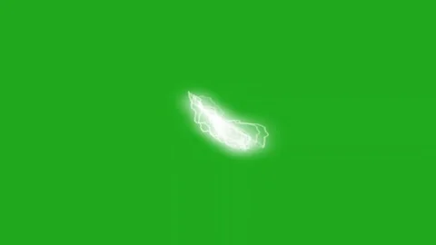 An effect of Thunderbolt lightning struck on green screen backdrop Stock Footage 247700142