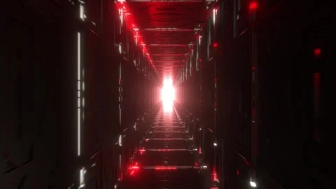 Effect VJ LOOP Red Light, Rotating Loop Video Mysterious Tunnel, abstract,  Vidéo 284119642
