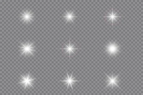 The effect of white and transparent glare Stock Illustration