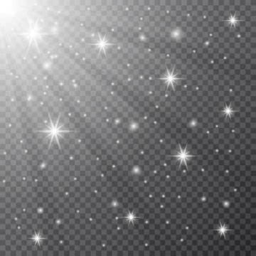 The effect of white and transparent glare Stock Illustration