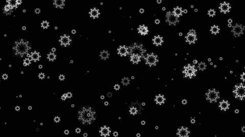 Effect For Winter Greeting Video. Snowing Background With White Particles Stock Footage 165841443