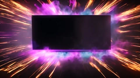 The effect of zooming in on a large black rectangular frame around smoke an.. Vídeos de archivo 273953170