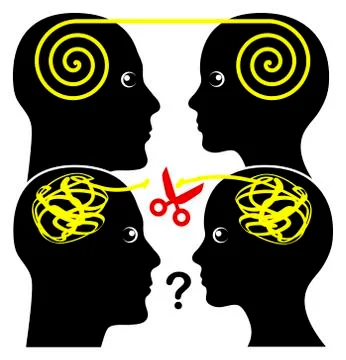 Effective and Ineffective Communication Stock Illustration