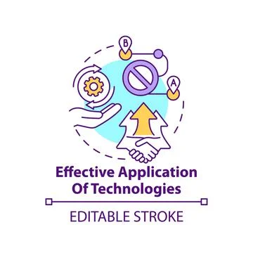 Effective application of technologies concept icon Stockillustratie