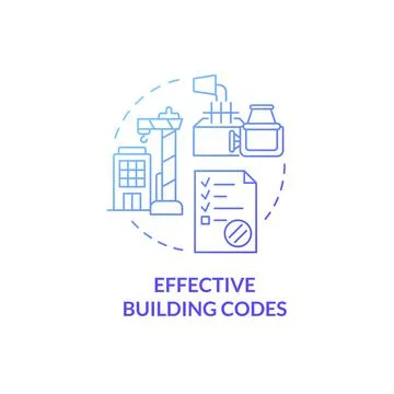 Effective building codes blue gradient concept icon イラスト素材