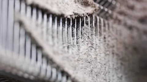 Effective cleaning method for computer radiator dust buildup Stock Footage 304520287
