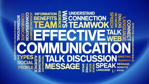 Effective Communication animated word cl... | Stock Video | Pond5