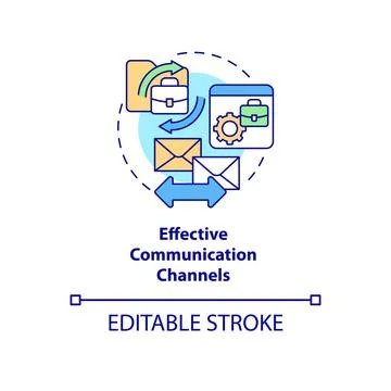 Effective communication channels concept icon Illustrazione stock