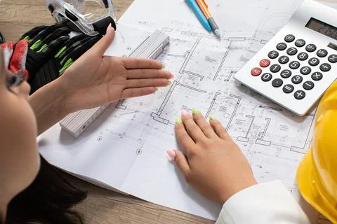 Effective Construction Planning and Collaborative Efforts in the Construction Fotos de archivo