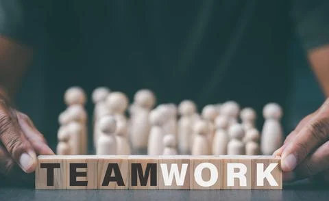 Effective cooperation, structured mutual success concept. Stock Photos