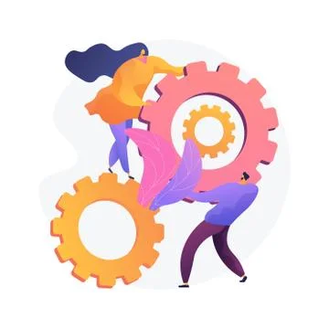 Effective coworking vector concept metaphor Ilustración de archivo