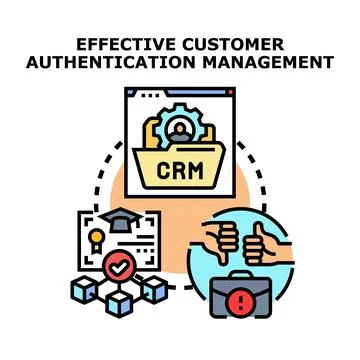 Effective customer authentication management strategy illustration Stock Illustration