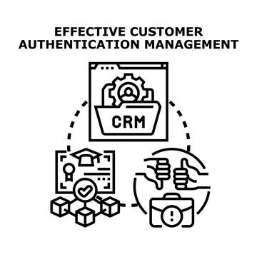 Effective customer authentication management strategy illustration Stock-Illustration