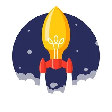 Effective idea launch Stock Illustration