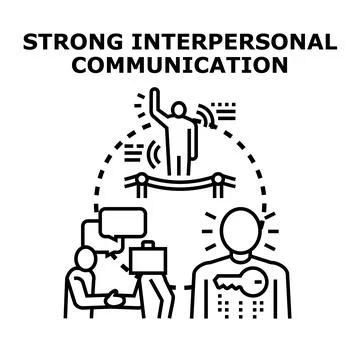 Effective interpersonal communication and connection concept Stock Illustration