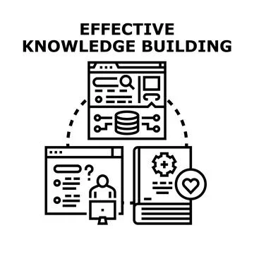 Effective knowledge building concept vector illustration Ilustración de archivo