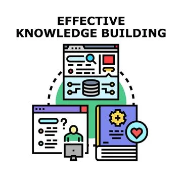 Effective knowledge building concept vector illustration Stock Illustration