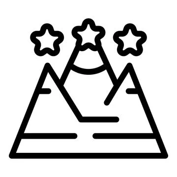 Effective knowledge growth icon outline vector. Top qualification progress Stockillustratie
