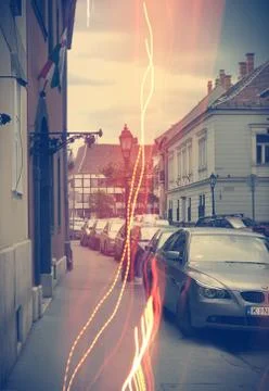 Effective light street Stock Photos