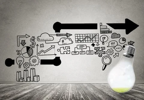 Effective marketing ideas, 3D rendering Ilustração Stock