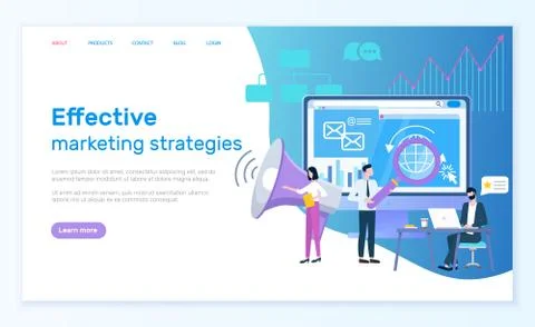 Effective Marketing Strategies Web Optimization 스톡 일러스트